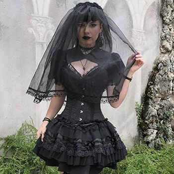 Amazon.co.jp: コスプレ 魔女 ベール ウエディングショート
